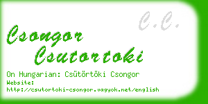 csongor csutortoki business card