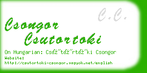 csongor csutortoki business card